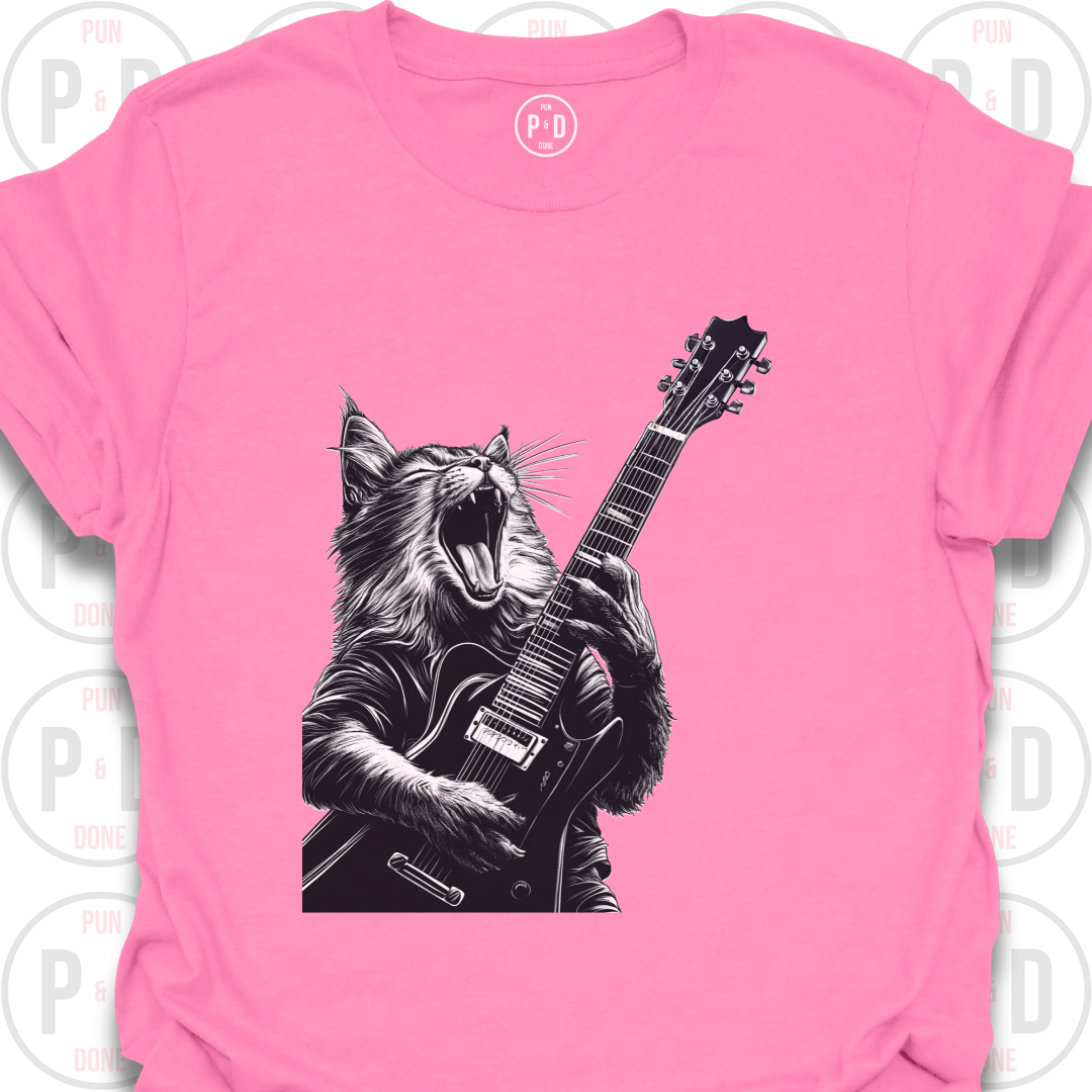Guitar Hero Cat, T-Shirt