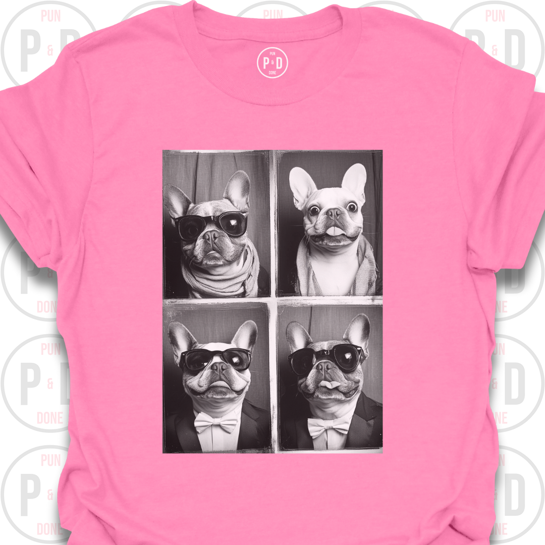 Retro Photobooth Fancy Frenchies, T-Shirt