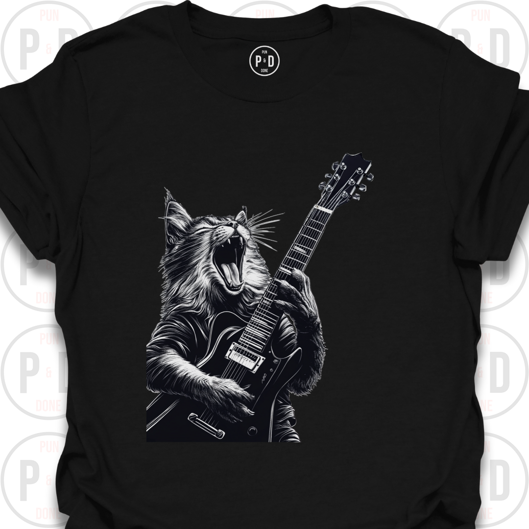 Guitar Hero Cat, T-Shirt