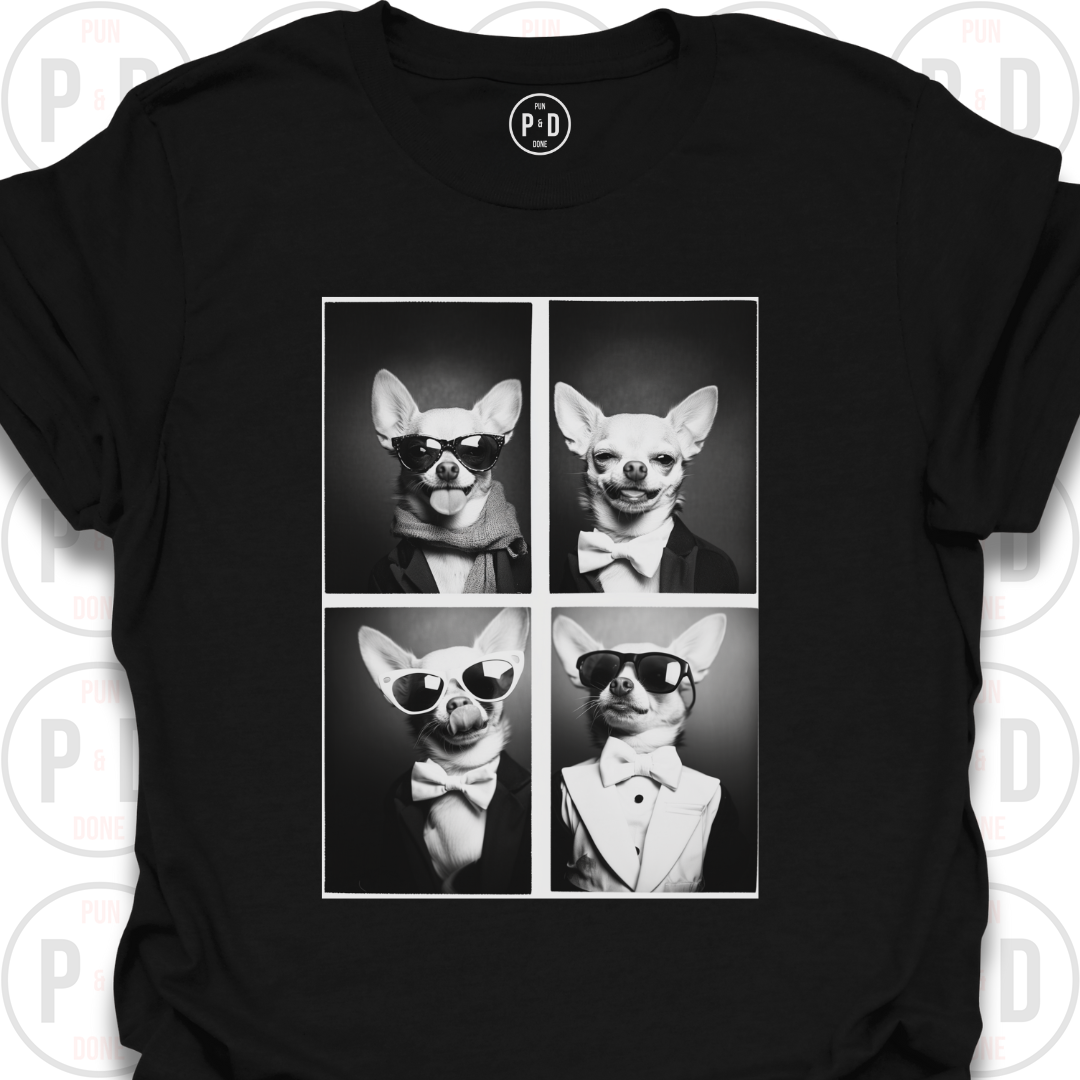 Retro Photobooth Chihuahuas, T-Shirt