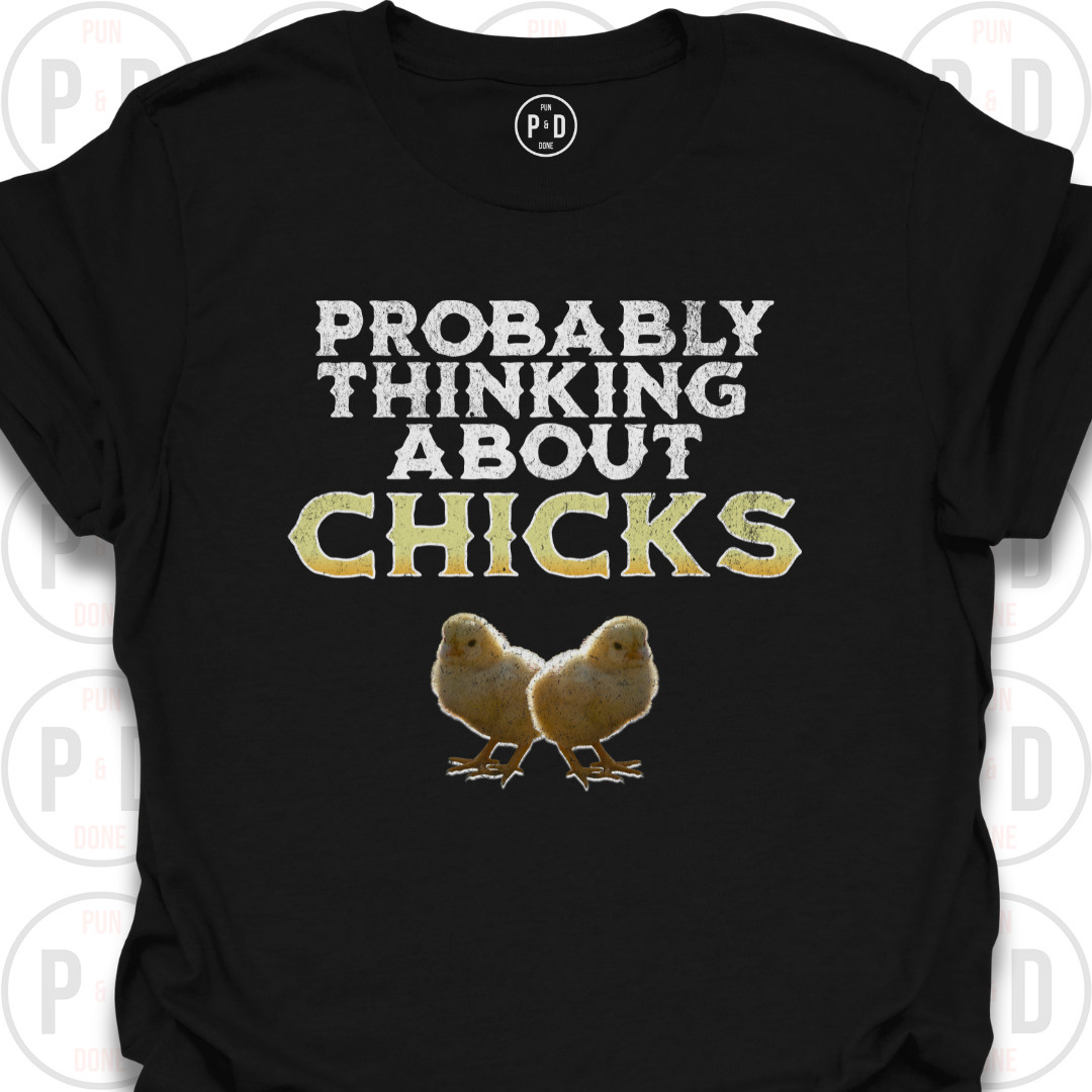 Probably Thinking About Chicks, T-Shirt