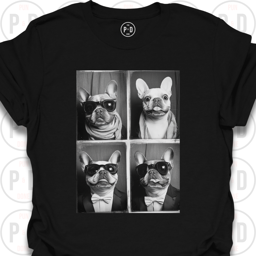 Retro Photobooth Fancy Frenchies, T-Shirt