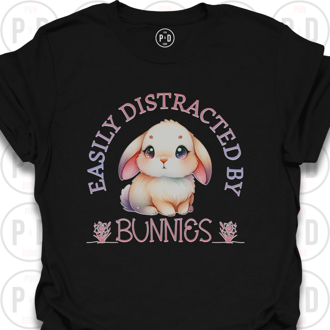 Easily Distracted by Bunnies, T-Shirt