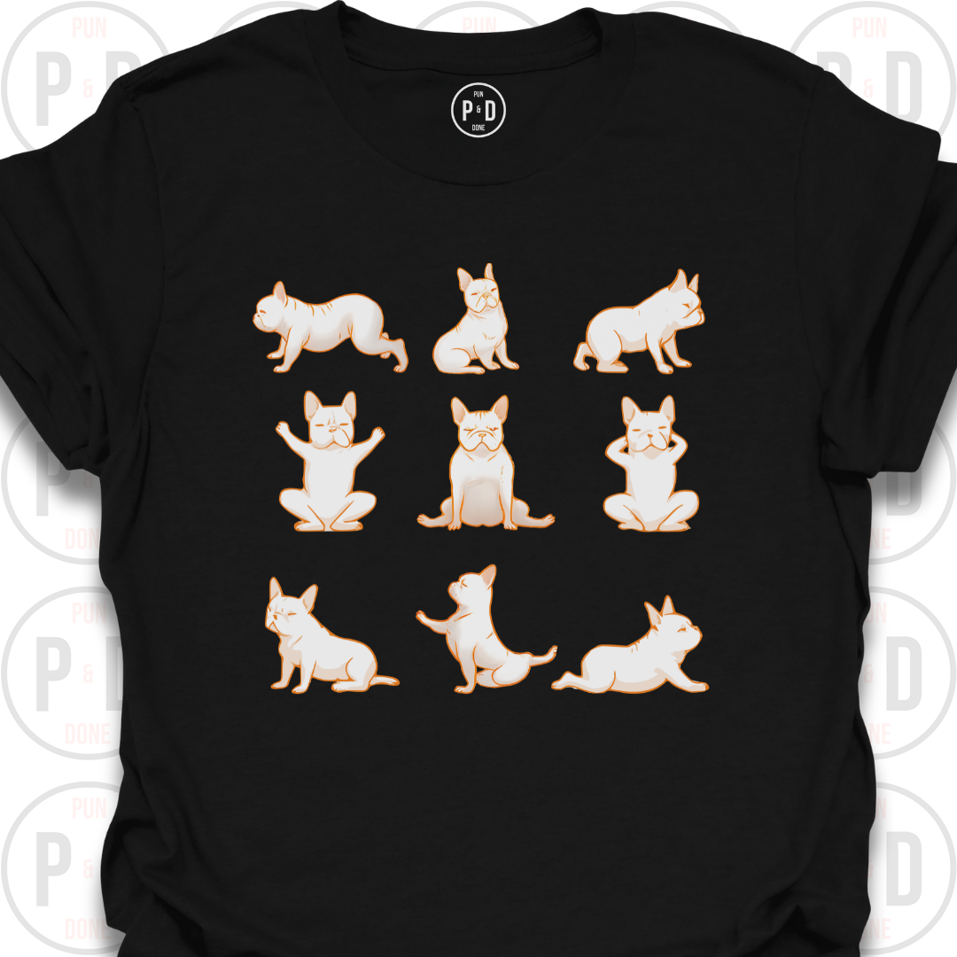Yoga Frenchie, T-Shirt