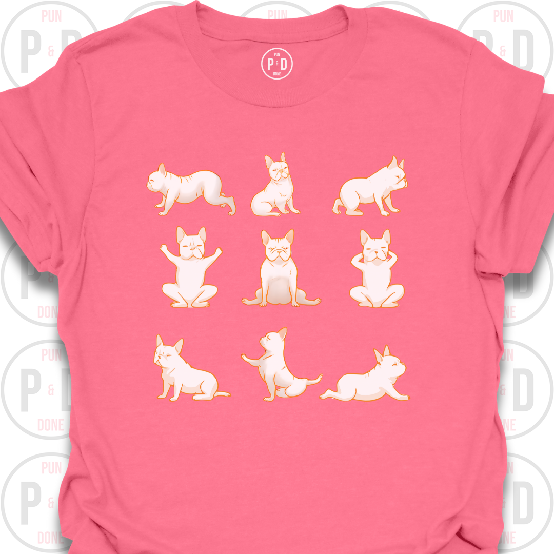 Yoga Frenchie, T-Shirt