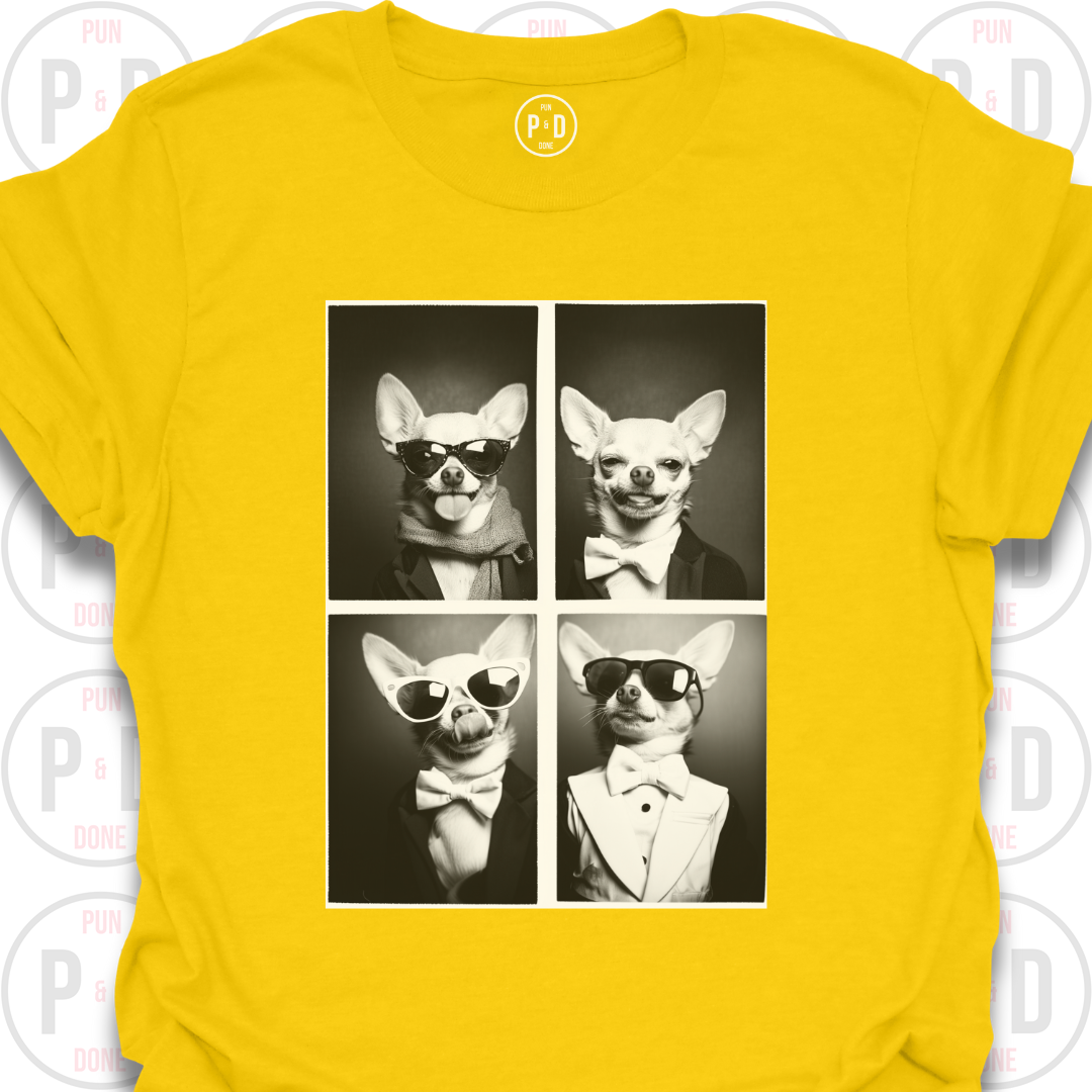 Retro Photobooth Chihuahuas, T-Shirt