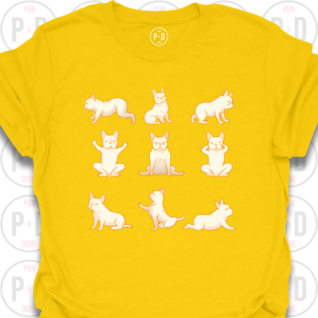 Yoga Frenchie, T-Shirt
