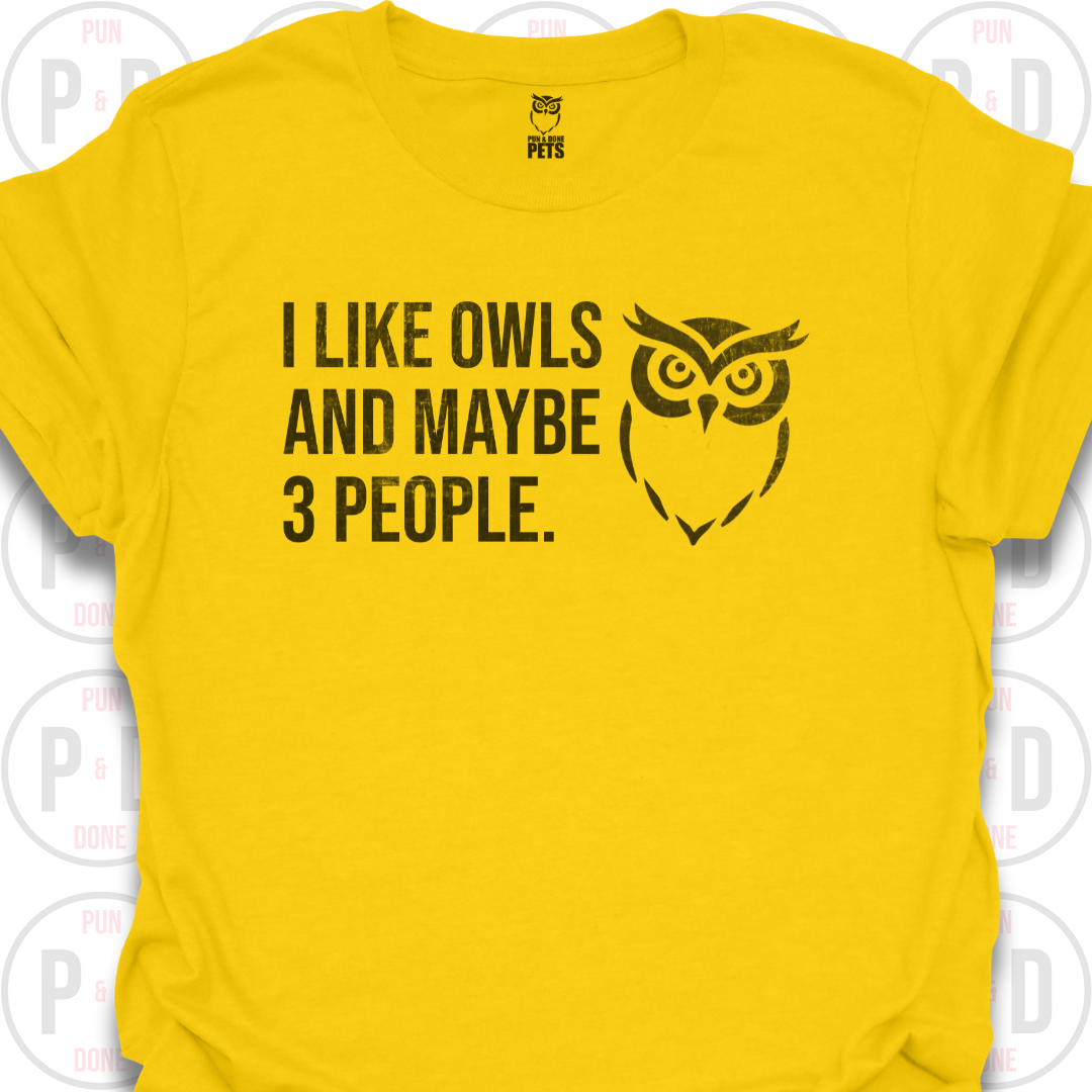 Owls and Maybe 3 People, T-Shirt (Distressed)