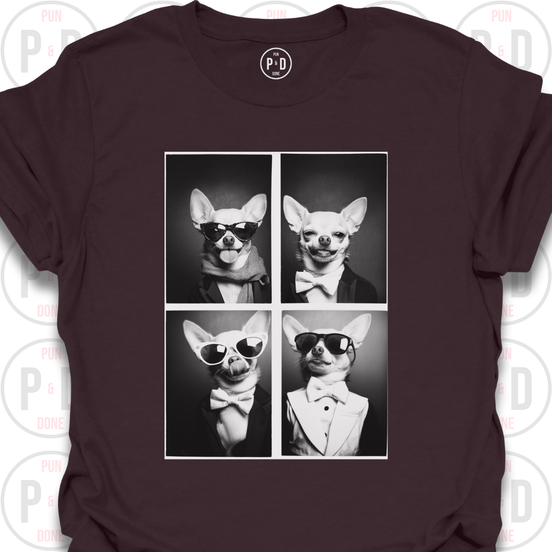 Retro Photobooth Chihuahuas, T-Shirt