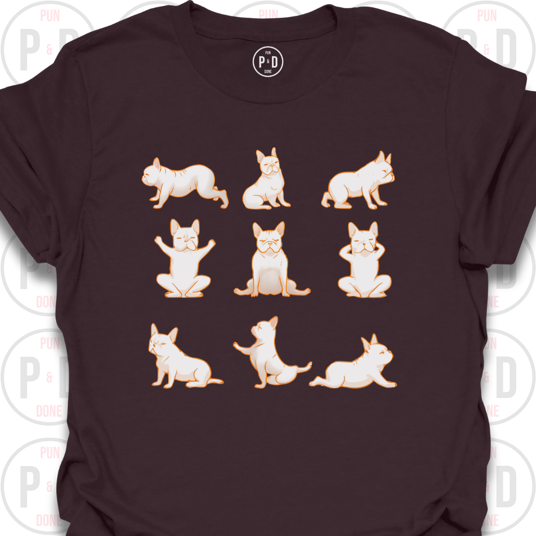 Yoga Frenchie, T-Shirt