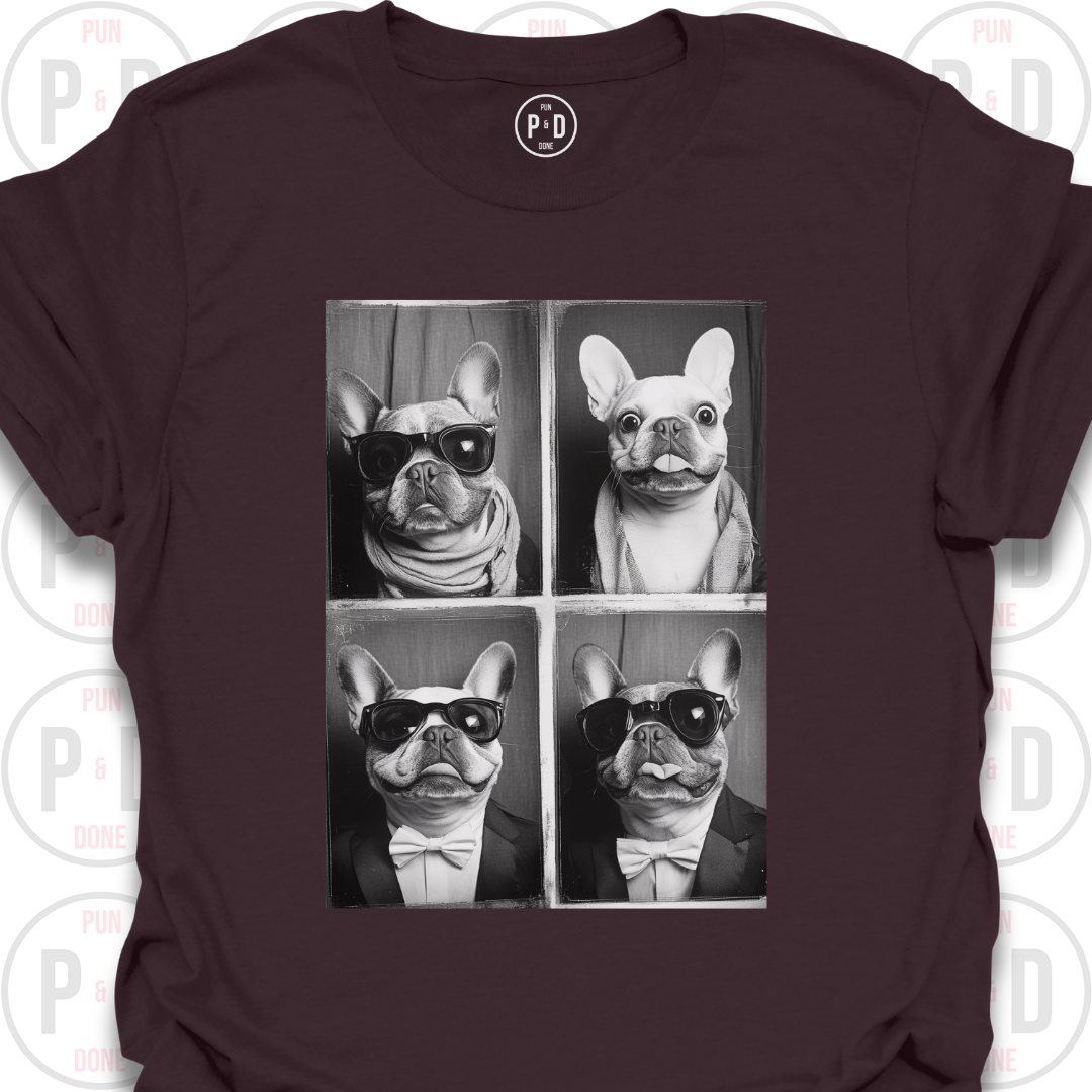 Retro Photobooth Fancy Frenchies, T-Shirt