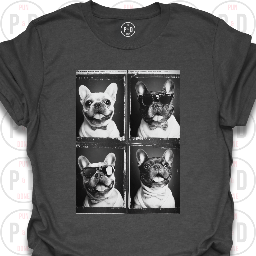 Retro Photobooth Happy Frenchies, T-Shirt