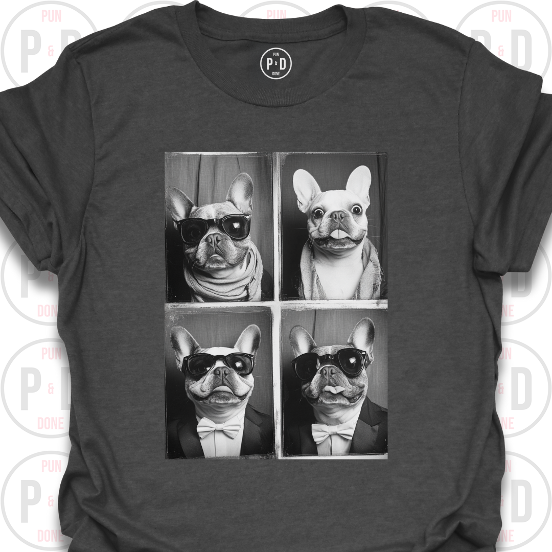 Retro Photobooth Fancy Frenchies, T-Shirt