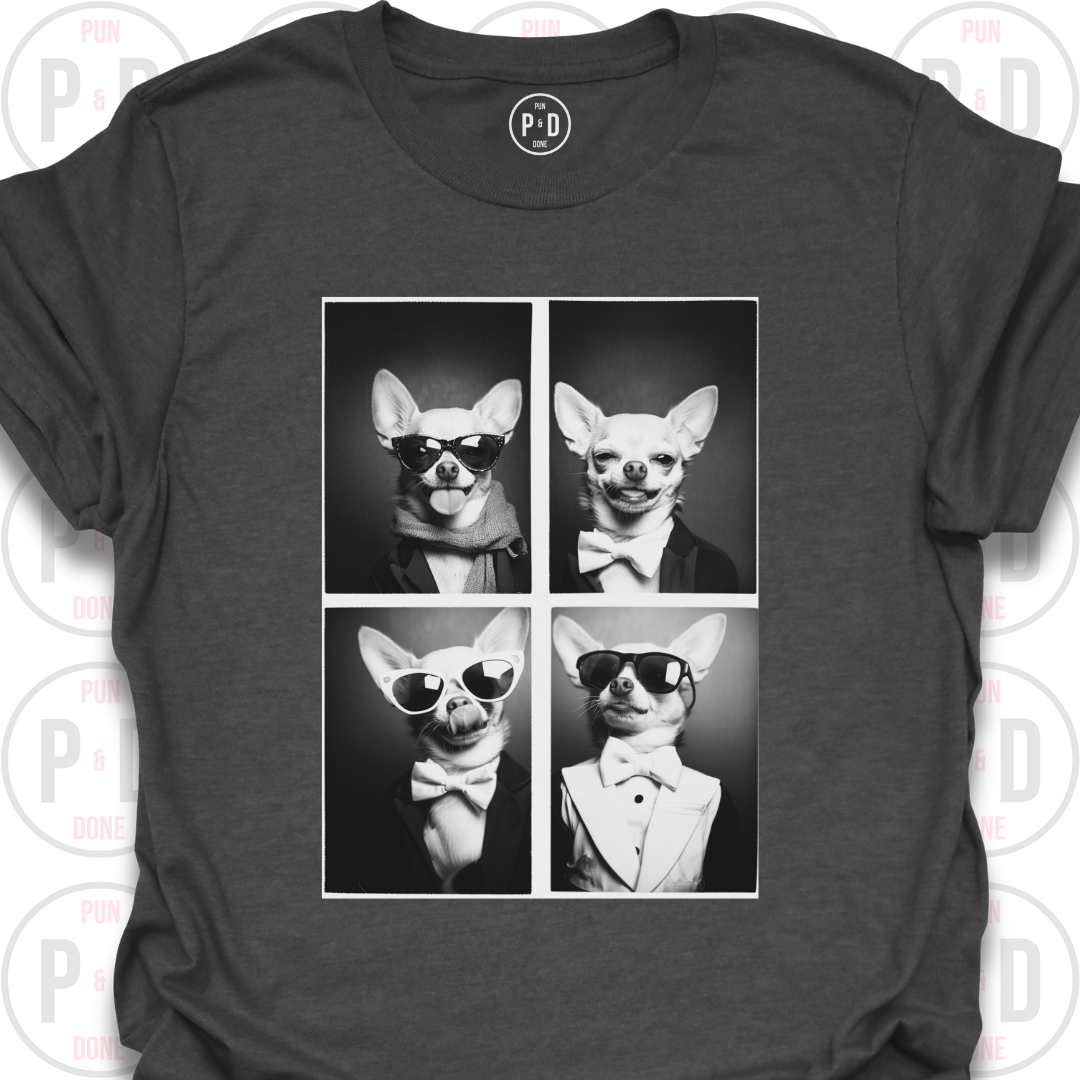 Retro Photobooth Chihuahuas, T-Shirt