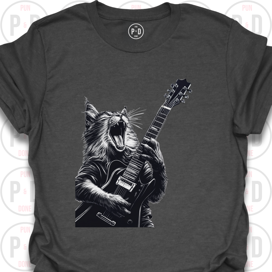 Guitar Hero Cat, T-Shirt