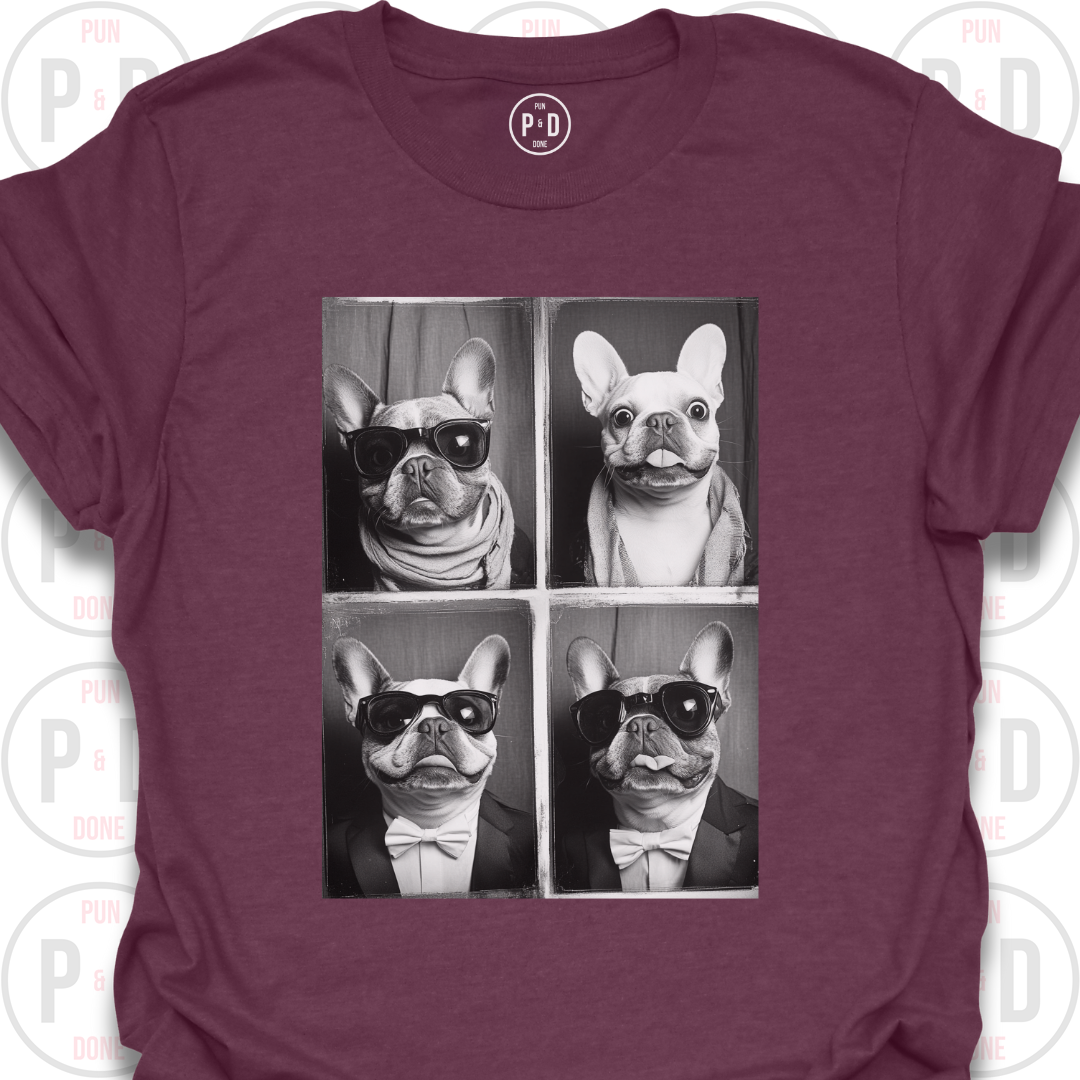 Retro Photobooth Fancy Frenchies, T-Shirt