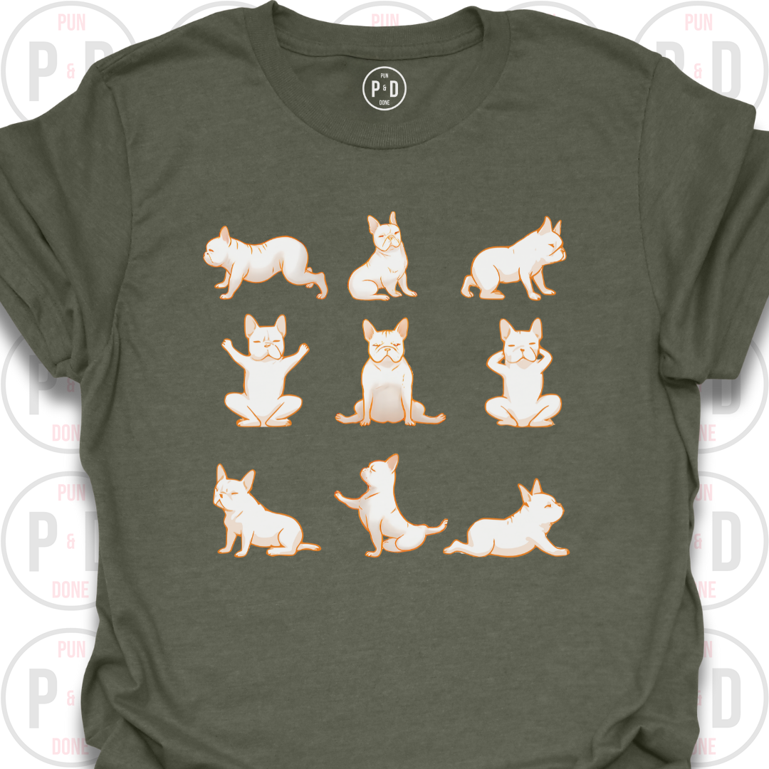 Yoga Frenchie, T-Shirt