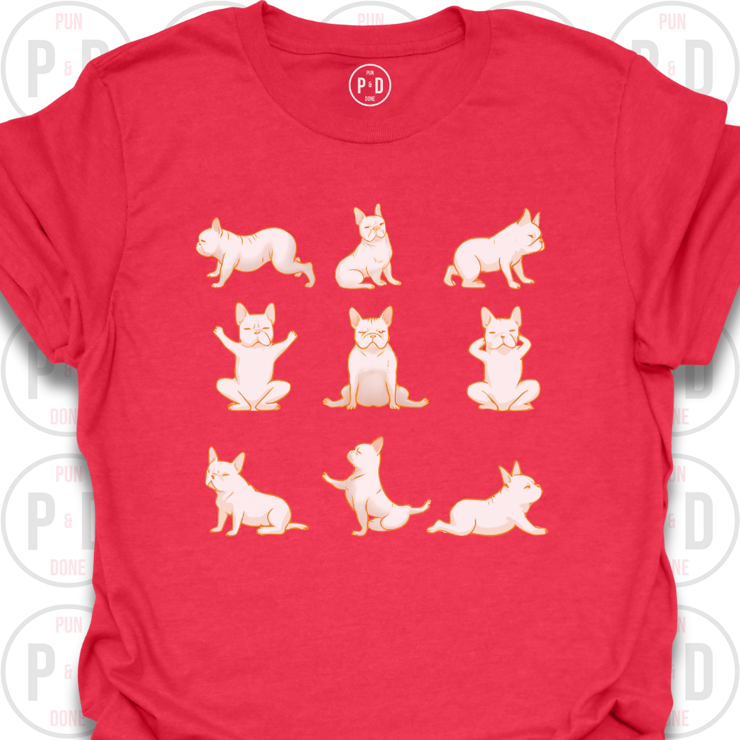 Yoga Frenchie, T-Shirt