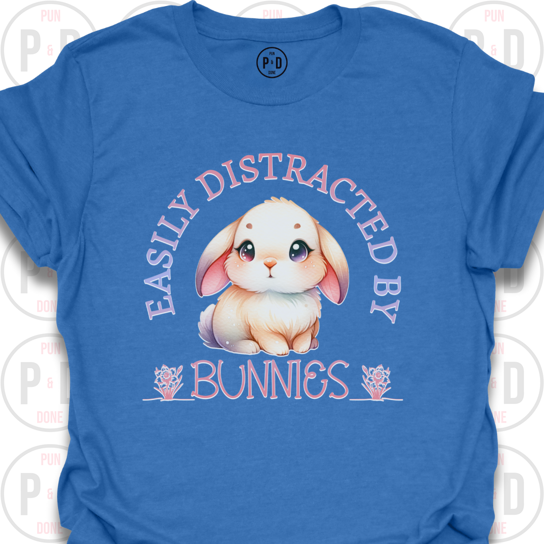 Easily Distracted by Bunnies, T-Shirt