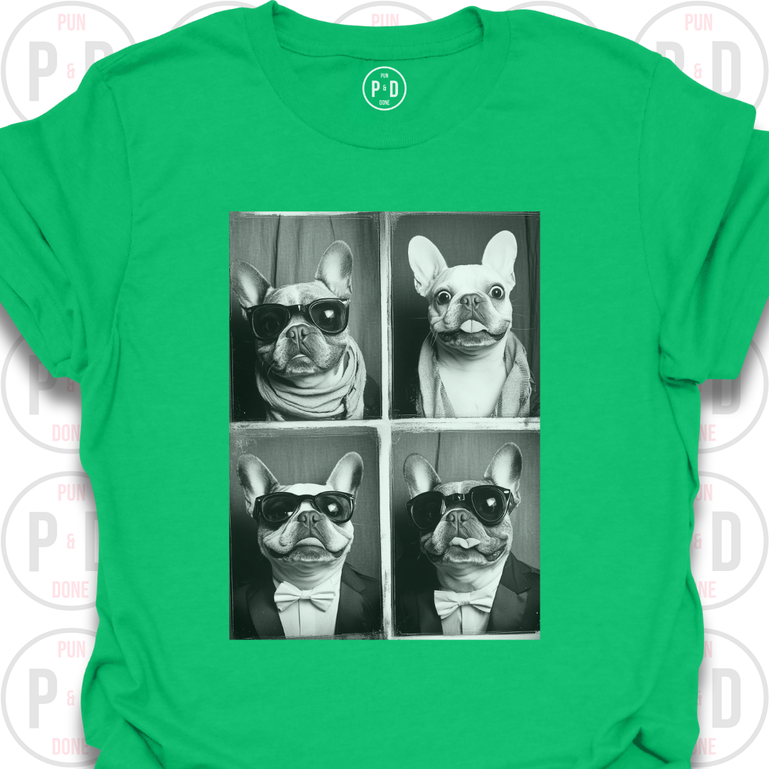 Retro Photobooth Fancy Frenchies, T-Shirt