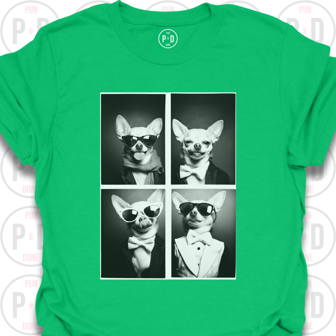 Retro Photobooth Chihuahuas, T-Shirt