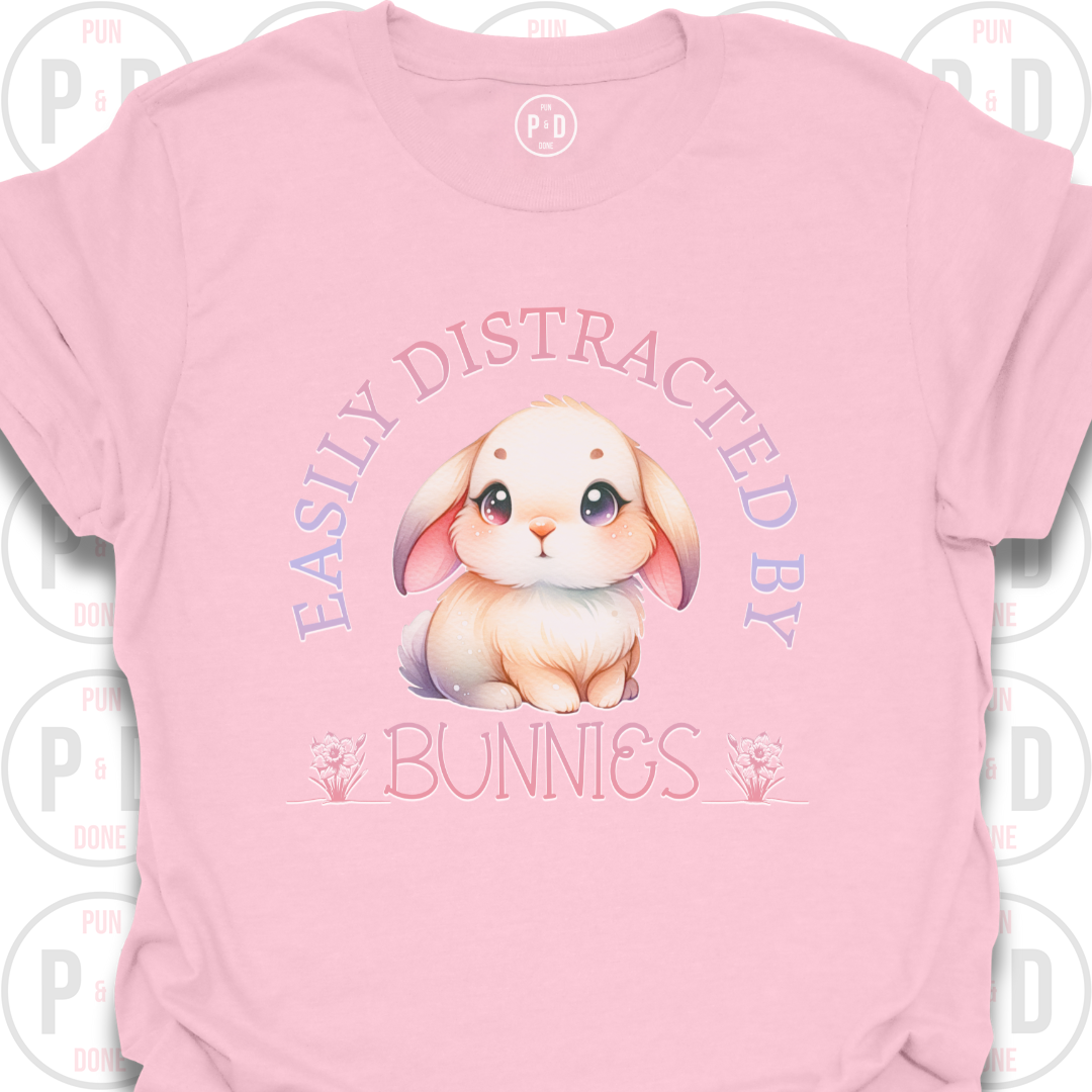 Easily Distracted by Bunnies, T-Shirt