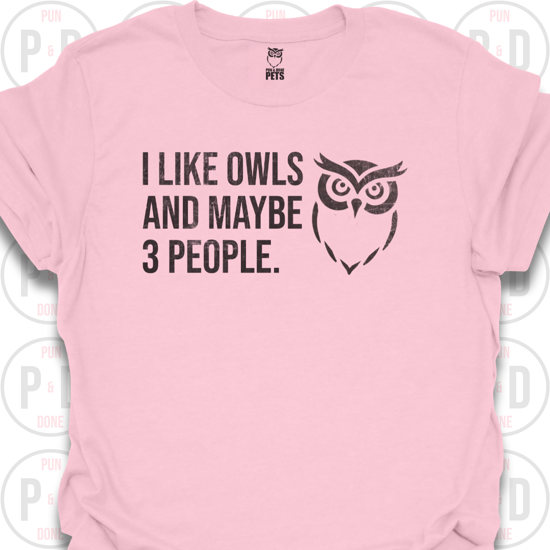 Owls and Maybe 3 People, T-Shirt (Distressed)