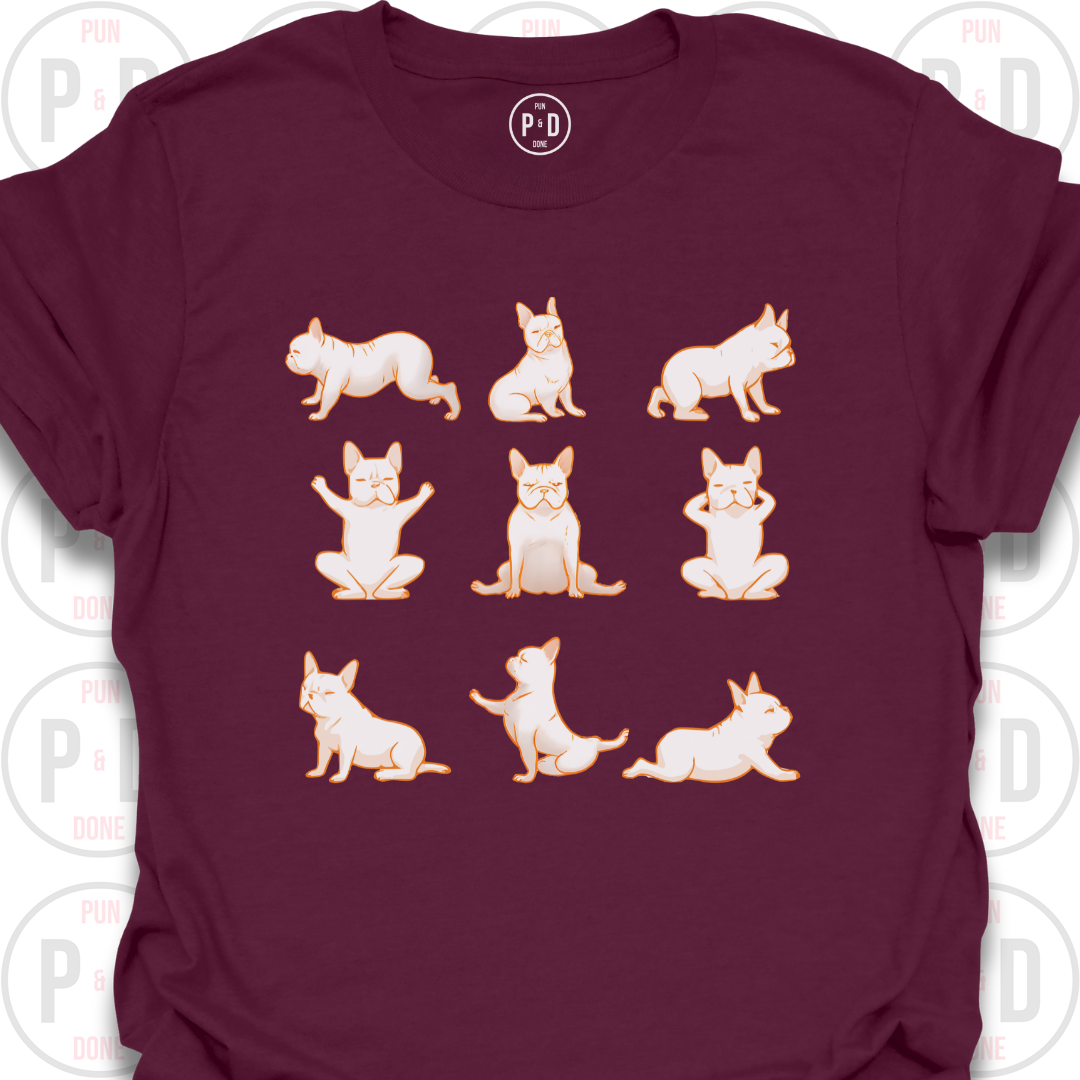 Yoga Frenchie, T-Shirt