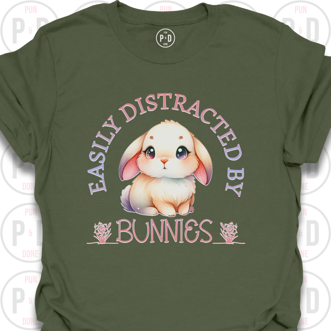 Easily Distracted by Bunnies, T-Shirt