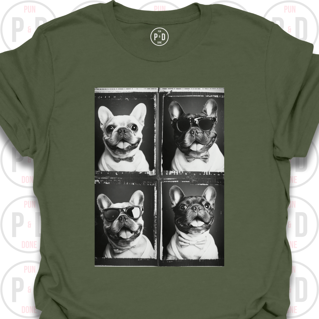 Retro Photobooth Happy Frenchies, T-Shirt