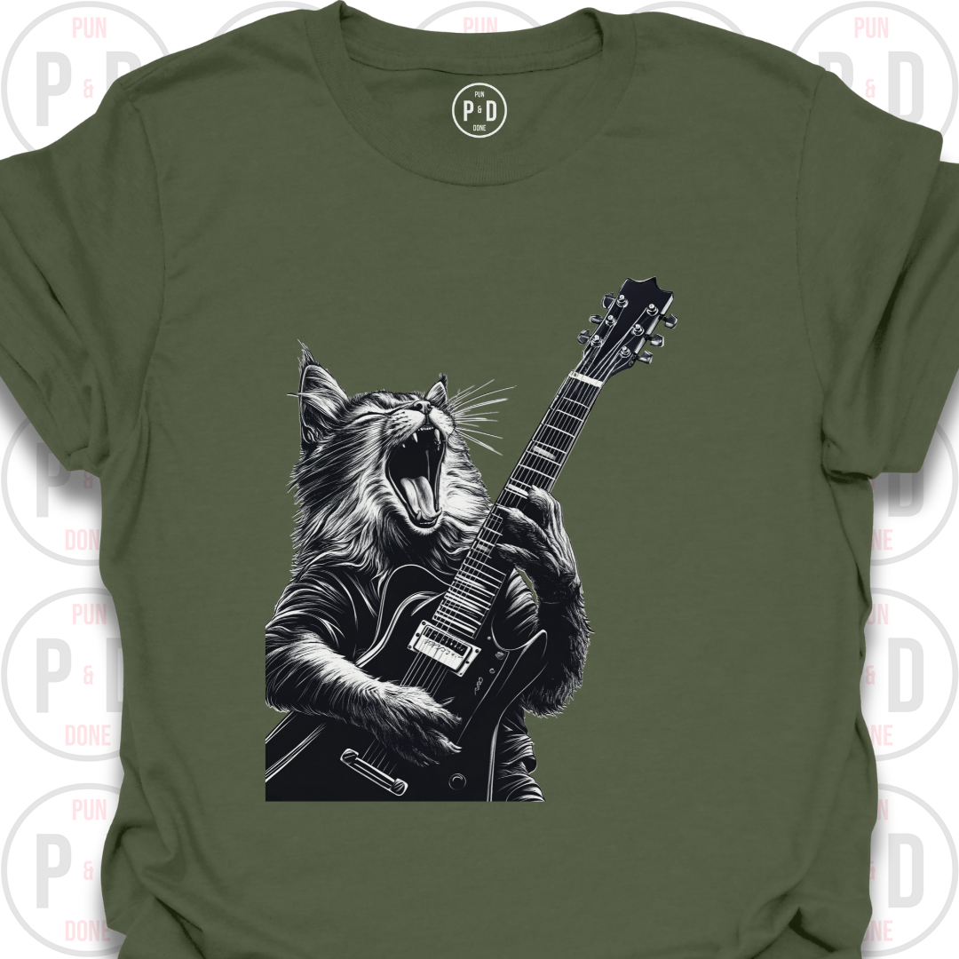 Guitar Hero Cat, T-Shirt