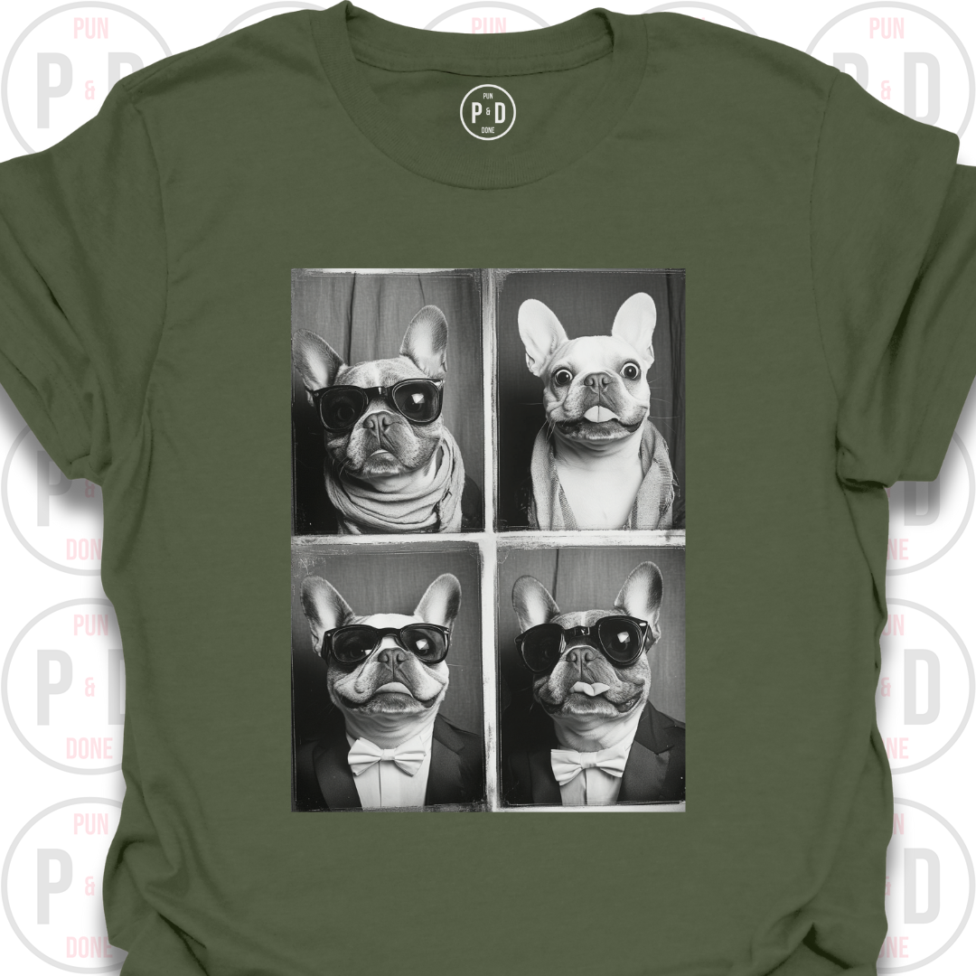 Retro Photobooth Fancy Frenchies, T-Shirt