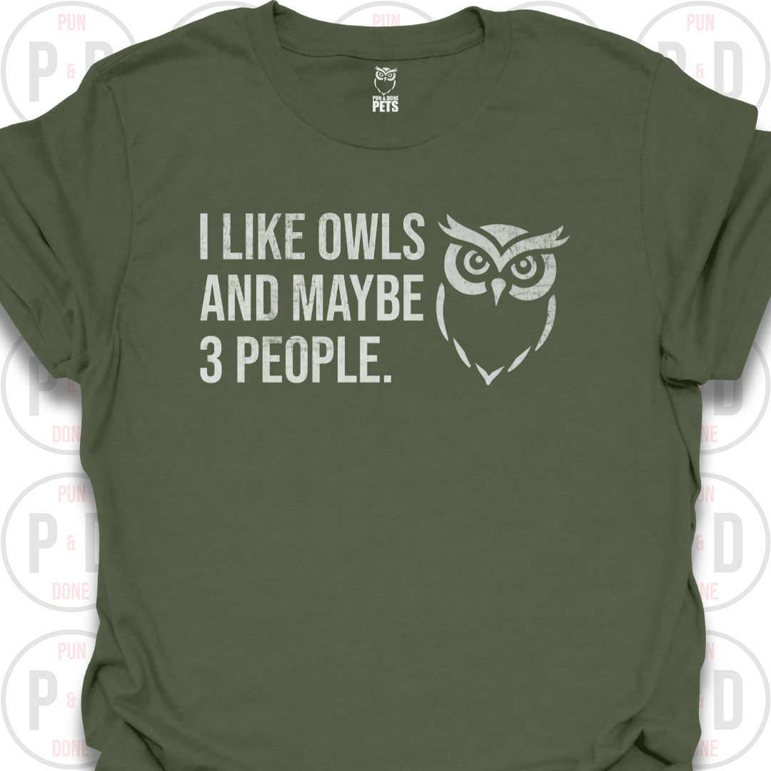 Owls and Maybe 3 People, T-Shirt (Distressed)