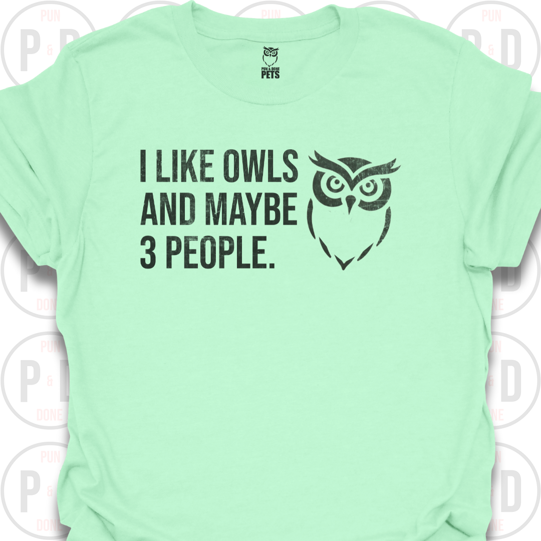 Owls and Maybe 3 People, T-Shirt (Distressed)