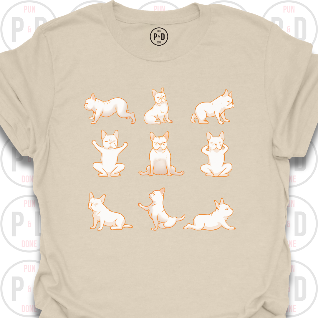 Yoga Frenchie, T-Shirt