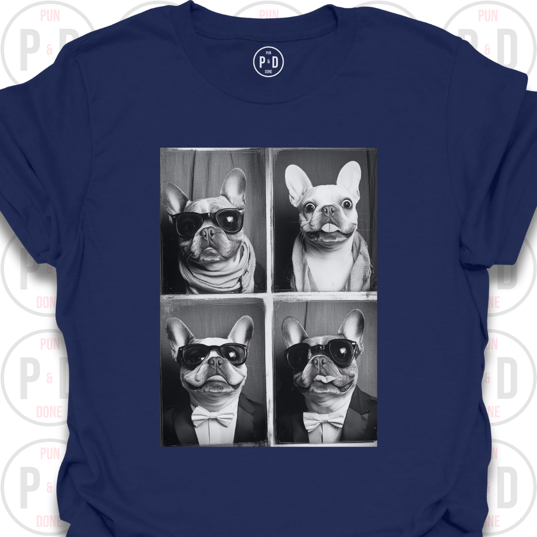 Retro Photobooth Fancy Frenchies, T-Shirt