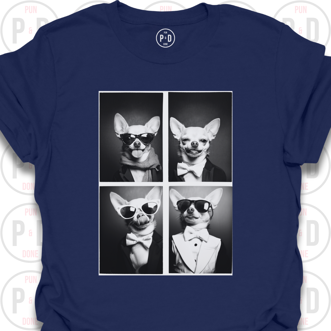 Retro Photobooth Chihuahuas, T-Shirt
