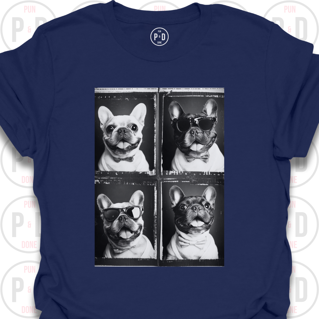 Retro Photobooth Happy Frenchies, T-Shirt