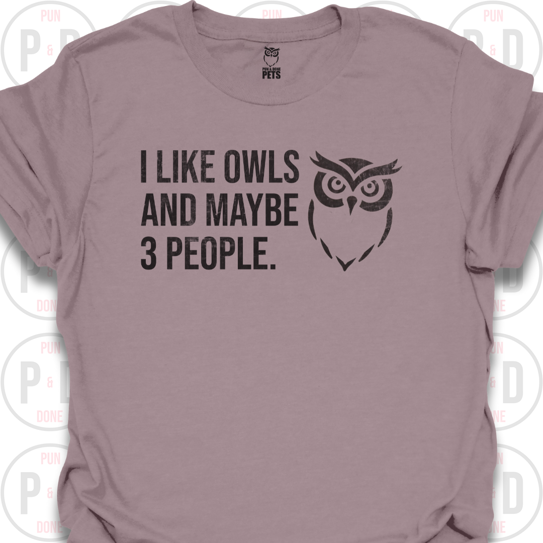 Owls and Maybe 3 People, T-Shirt (Distressed)
