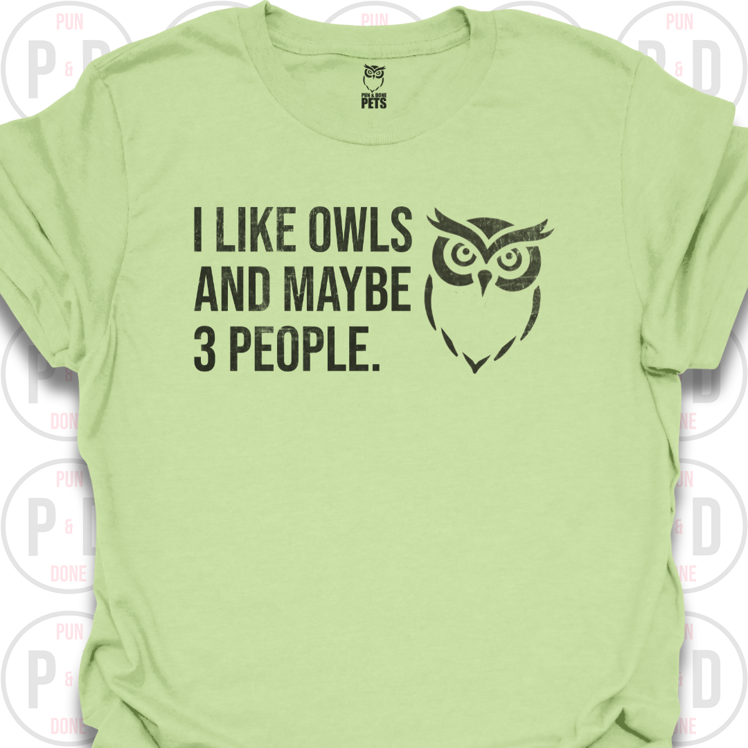 Owls and Maybe 3 People, T-Shirt (Distressed)