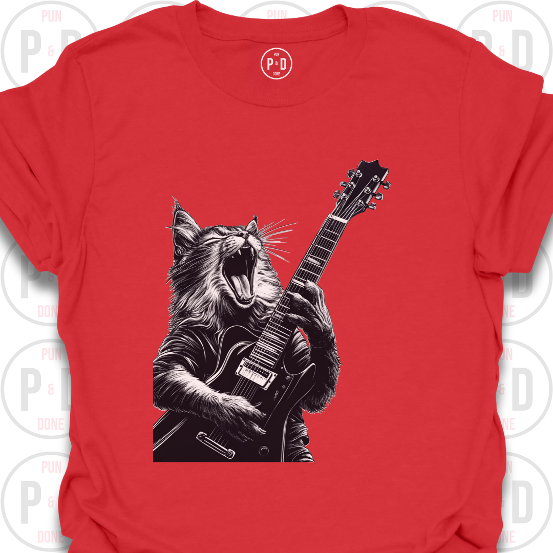 Guitar Hero Cat, T-Shirt