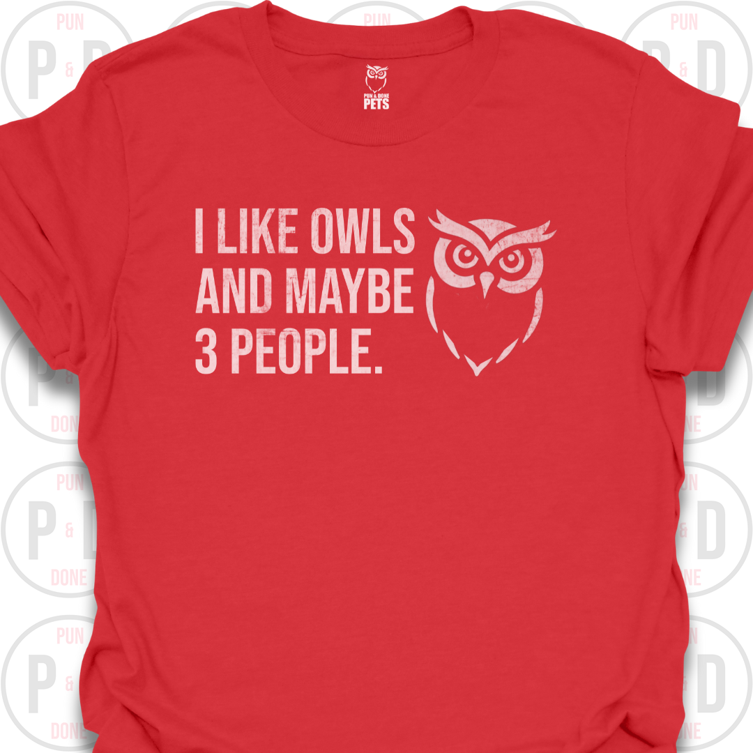 Owls and Maybe 3 People, T-Shirt (Distressed)