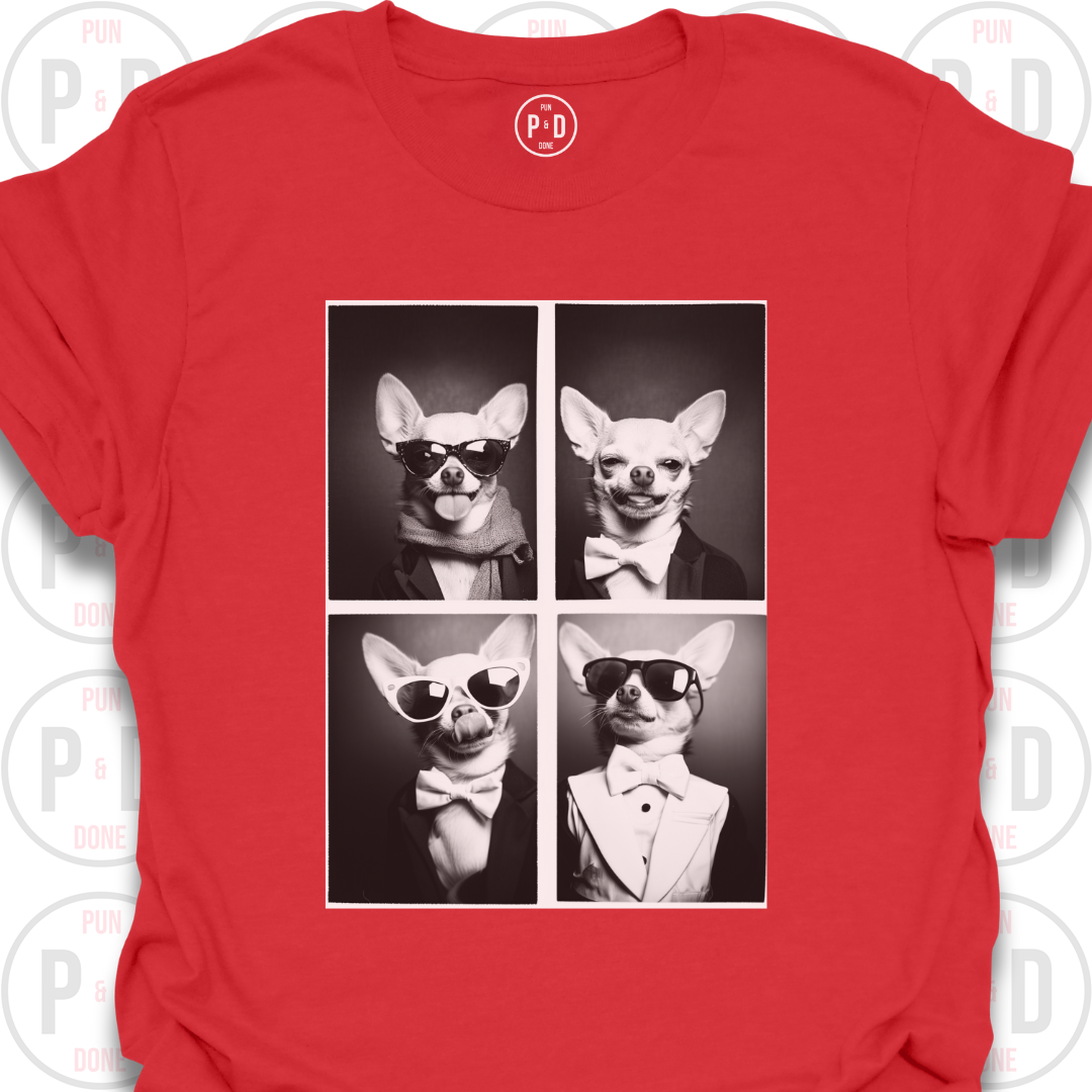 Retro Photobooth Chihuahuas, T-Shirt