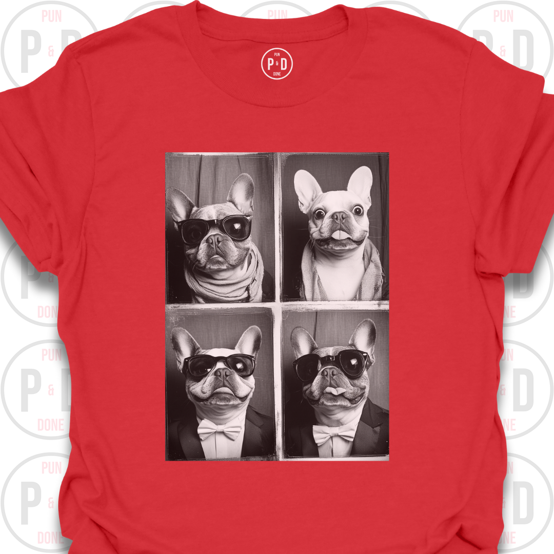 Retro Photobooth Fancy Frenchies, T-Shirt