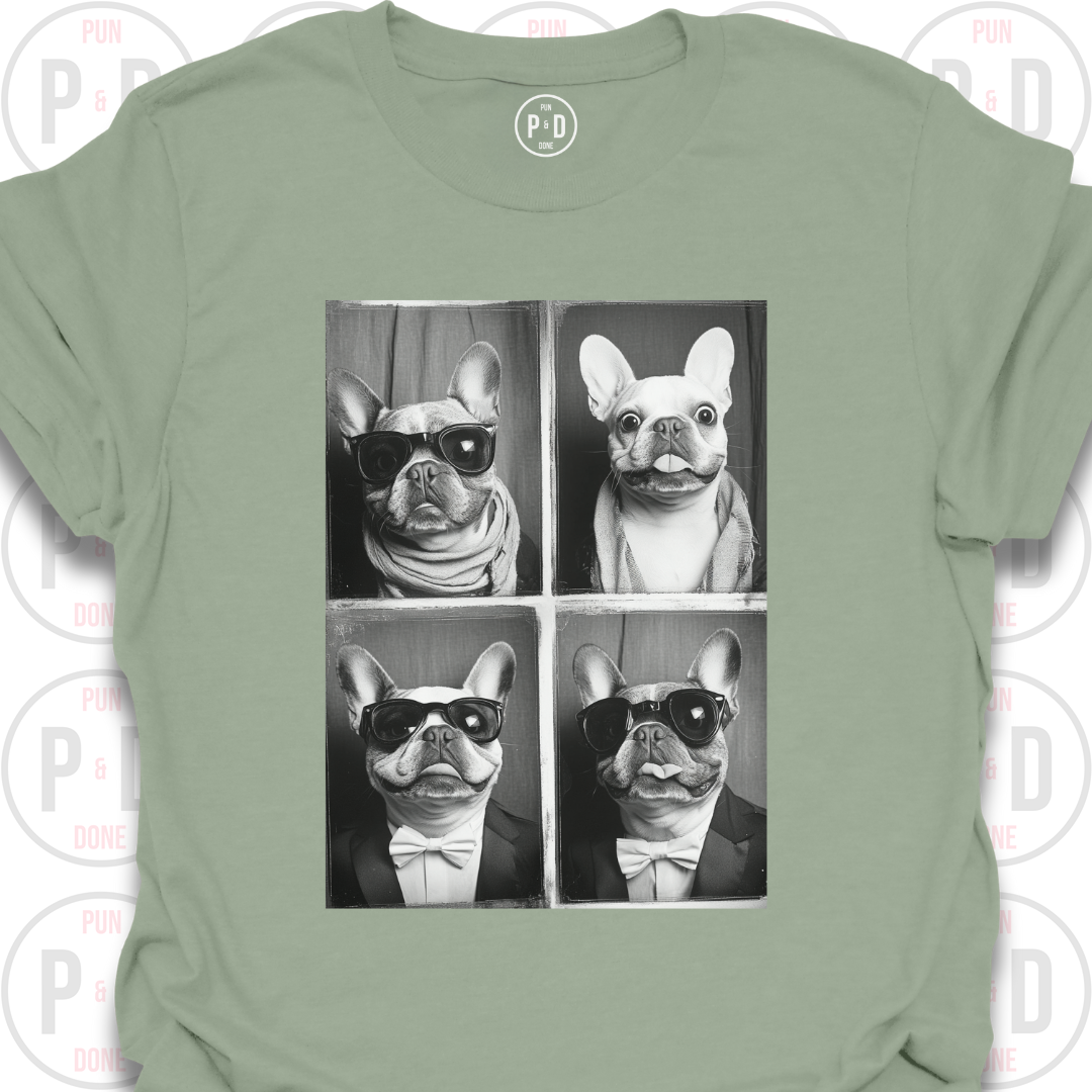 Retro Photobooth Fancy Frenchies, T-Shirt