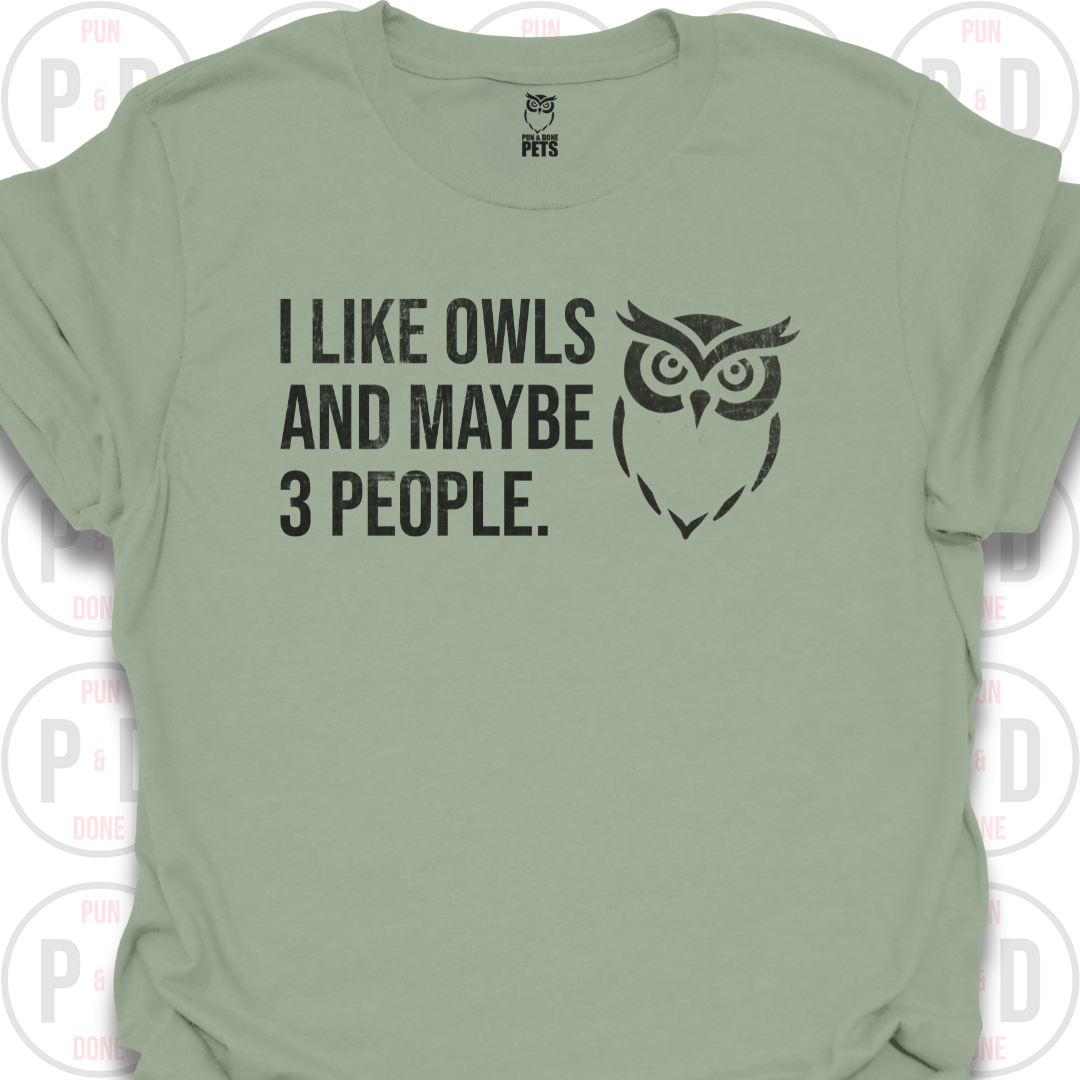 Owls and Maybe 3 People, T-Shirt (Distressed)