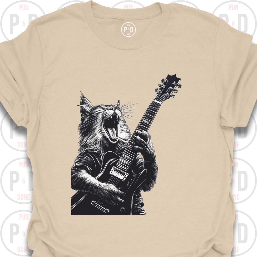 Guitar Hero Cat, T-Shirt