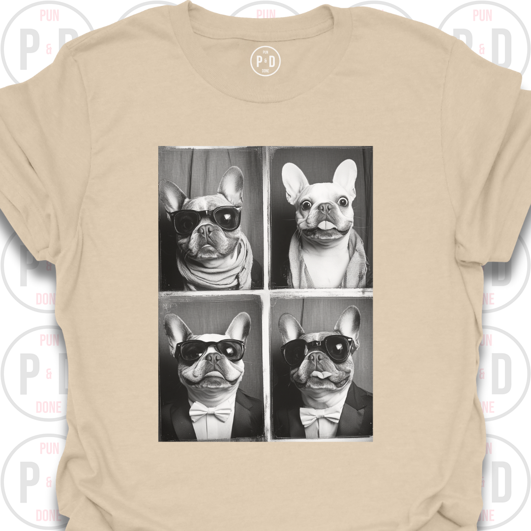 Retro Photobooth Fancy Frenchies, T-Shirt