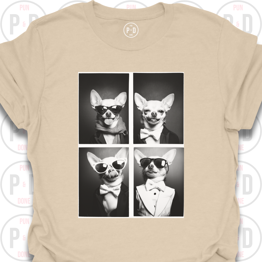 Retro Photobooth Chihuahuas, T-Shirt