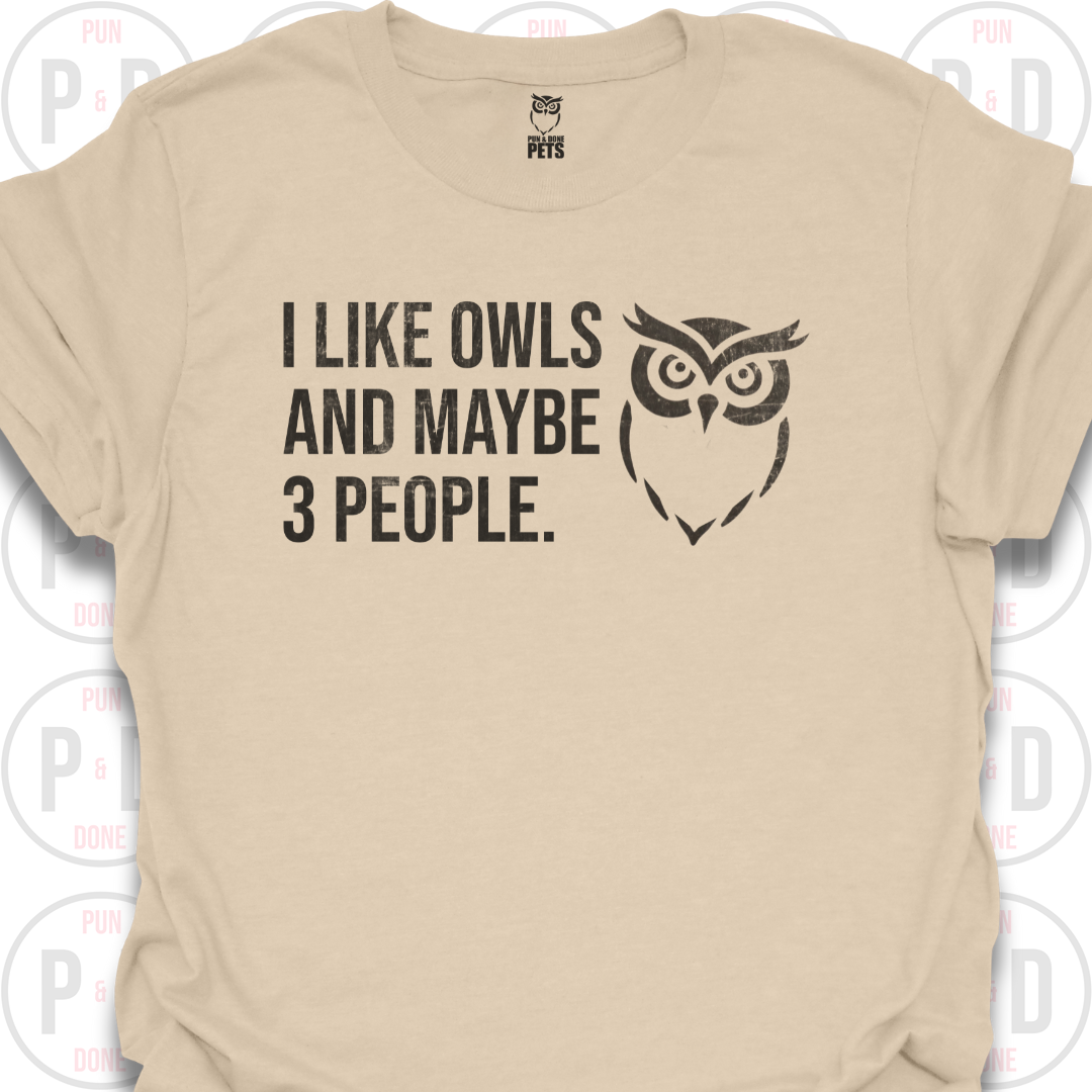 Owls and Maybe 3 People, T-Shirt (Distressed)